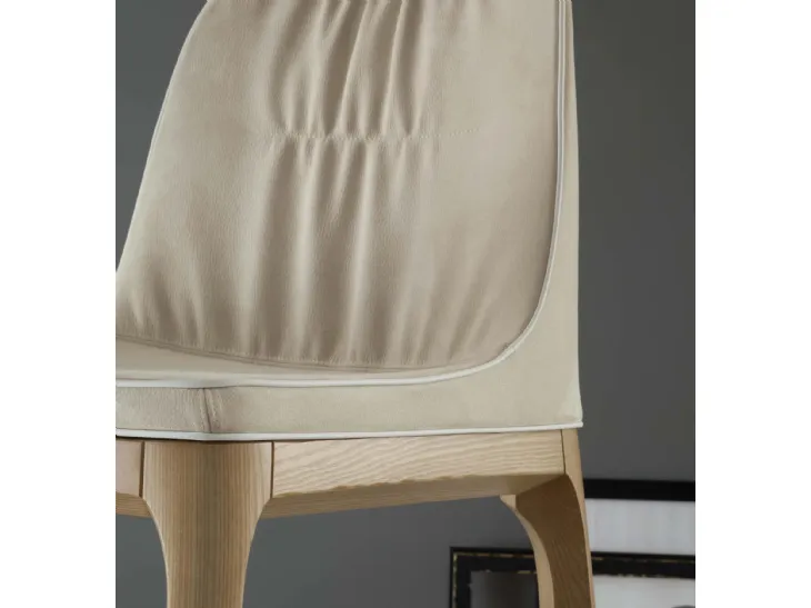 Sgabello in pelle Mivida di Tonin Casa