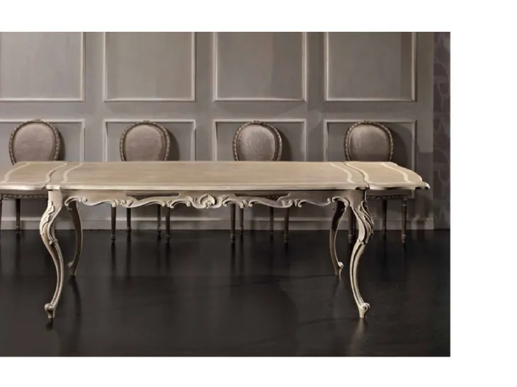 Tavolo allungabile in legno intagliato Art 2200 di Vittorio Grifoni