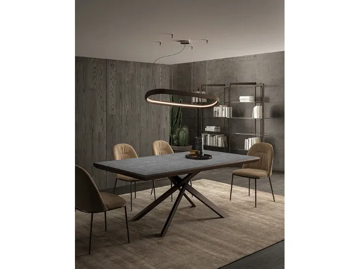 Tavolo 4x4 allungabile in Cemento di Ozzio