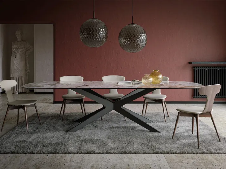 Tavolo Blade in gres porcellanato di Tonin Casa