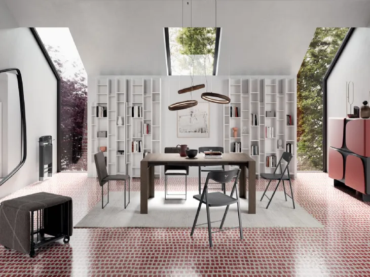 Consolle allungabile in legno Minux di Ozzio