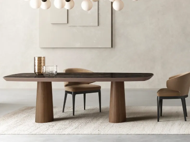 Tavolo Dual con piano in ceramica di Fasolin