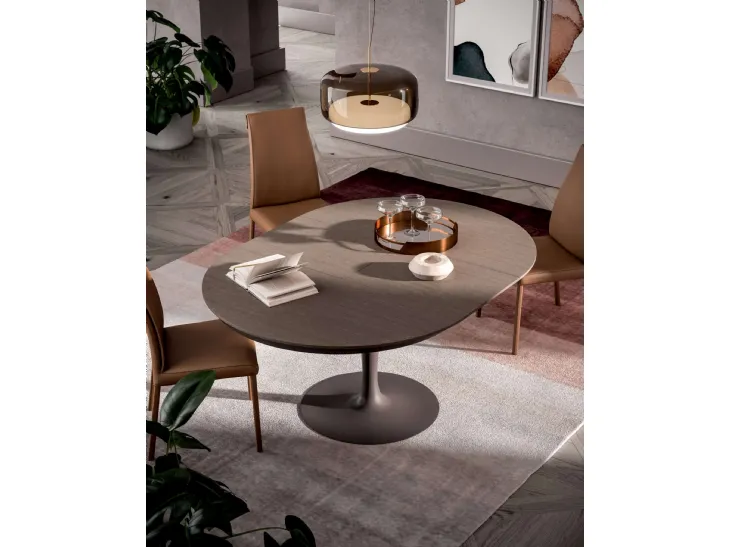 Tavolo rotondo allungabile Eclipse Legno di Ozzio