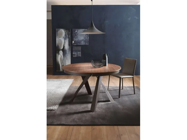 Tavolo rotondo allungabile Emisfero Legno di Ozzio
