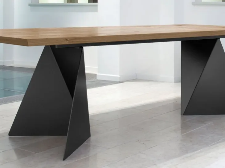 Tavolo in legno Euclide F di Domitalia
