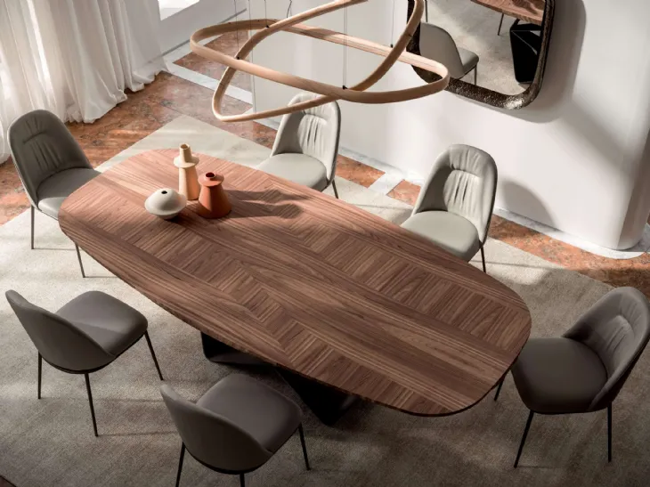 Tavolo Gem in legno di Ozzio