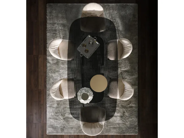 Tavolo in vetro Millerighe di Tonin Casa