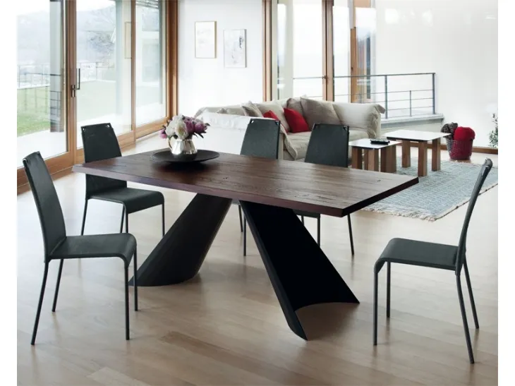 Tavolo in legno Tuile F di Domitalia