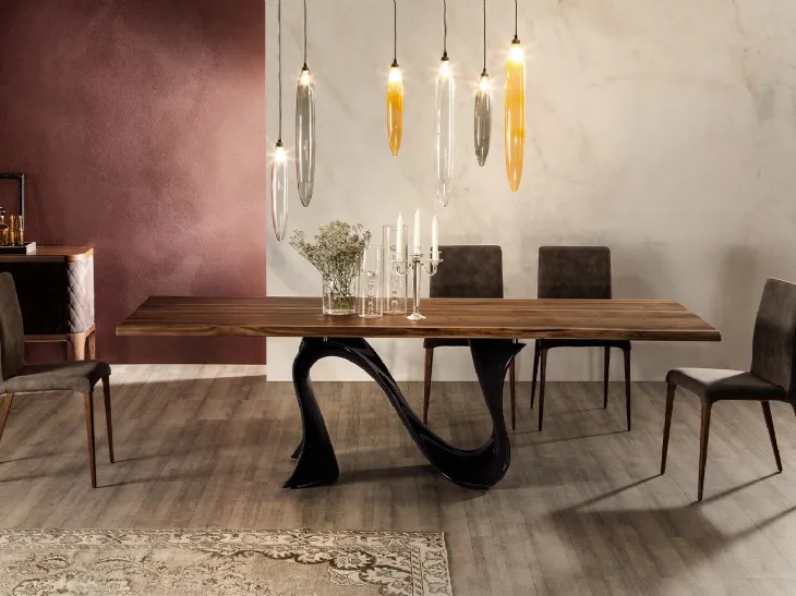 Tavolo Wave in noce canaletto di Tonin Casa