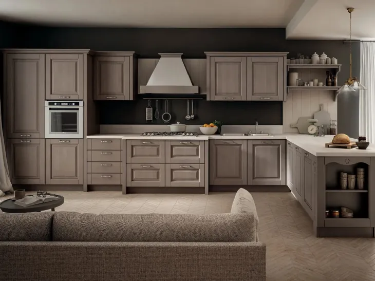 Cucina Classica in Rovere con penisola Bolgheri 03 di Stosa