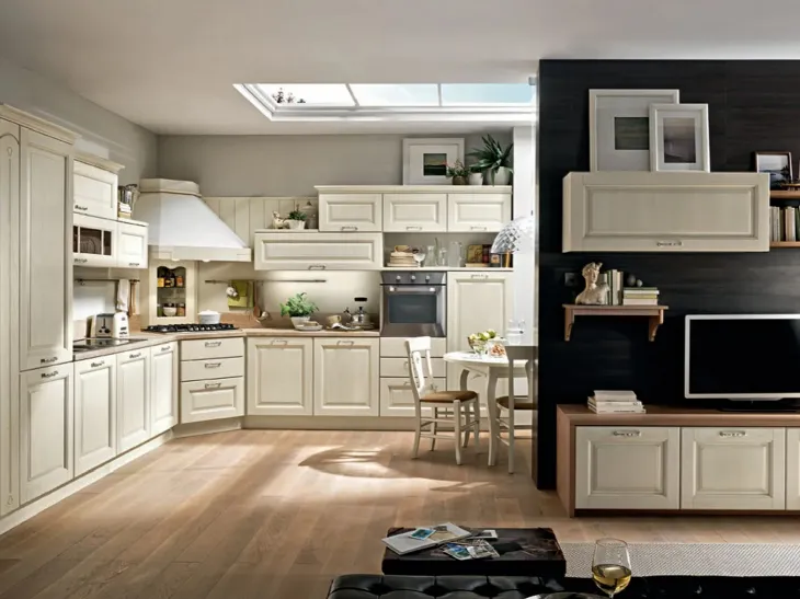 Cucina Classica angolare Bolgheri 05 in legno laccato di Stosa