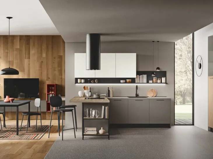 Cucina Moderna con penisola Art-Kaya 03 di Stosa