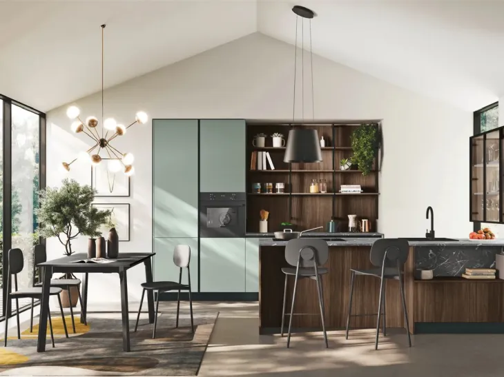 Cucina Moderna con penisola Art-Kaya 04 di Stosa