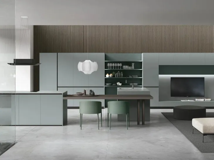Cucina Moderna con isola Color Trend 02 di Stosa