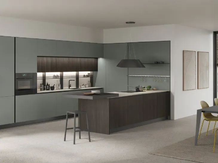 Cucina Moderna con penisola Young 04 di Stosa